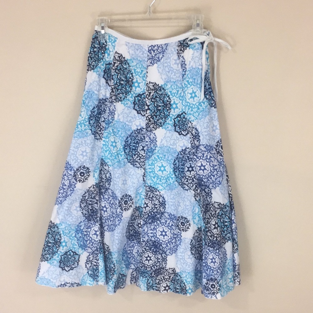 Talbots Petite Gored Paneled 100% Cotton Maxi MIDI Skirt Size 4